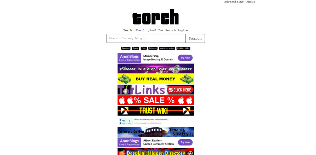 Torch Search Engine Link